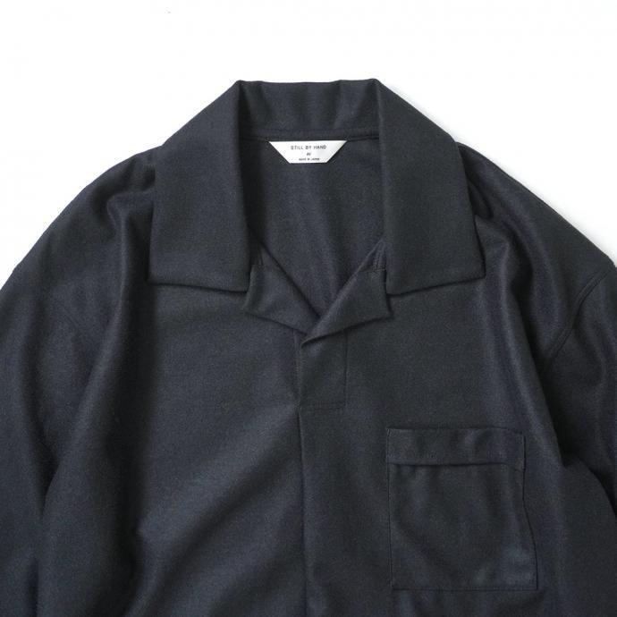STILL BY HAND スティルバイハンド CS08243 - INK BLACK ウール スキッパーシャツ インクブラック 46 | STILL BY HAND | 02
