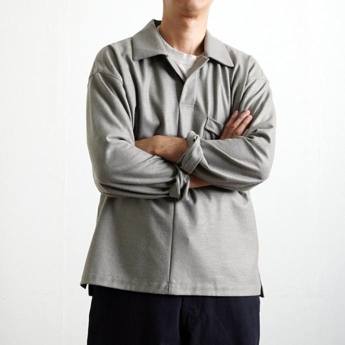 STILL BY HAND スティルバイハンド CS08243 - INK BLACK ウール スキッパーシャツ インクブラック 46 | STILL BY HAND | 05