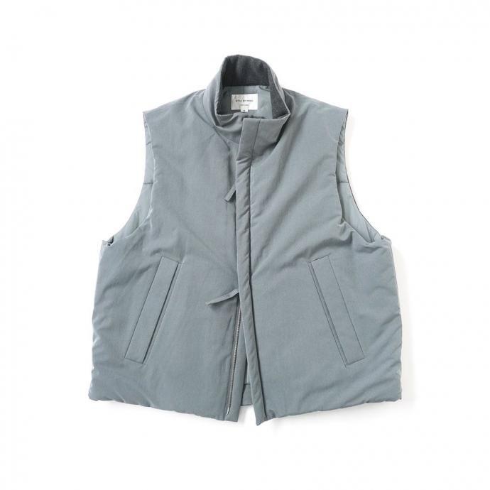 STILL BY HAND スティルバイハンド / VE01243 - BLUE GREY スタンドカラー シンサレート パデッドベスト | STILL BY HAND | 01
