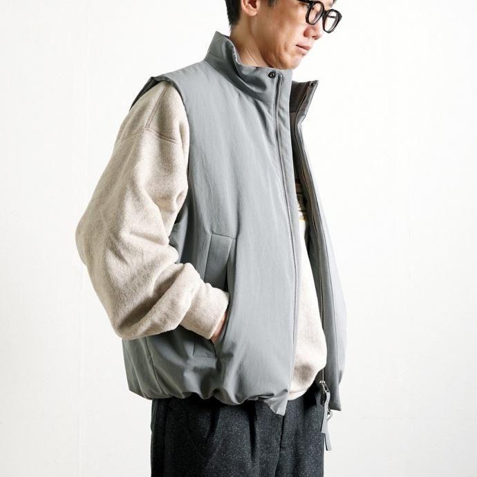 STILL BY HAND スティルバイハンド / VE01243 - BLUE GREY スタンドカラー シンサレート パデッドベスト | STILL BY HAND | 06