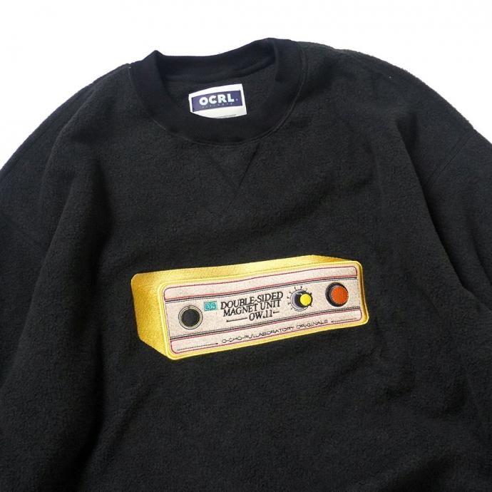 O- オー / FREE SWEATSHIRT (medical EQ) - Black 刺繍入り フリースカットソー O-UL-11 レイチョウルイラボ | オー | 02