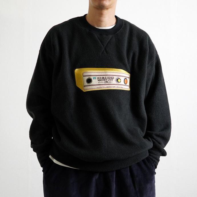 O- オー / FREE SWEATSHIRT (medical EQ) - Black 刺繍入り フリースカットソー O-UL-11 レイチョウルイラボ | オー | 07