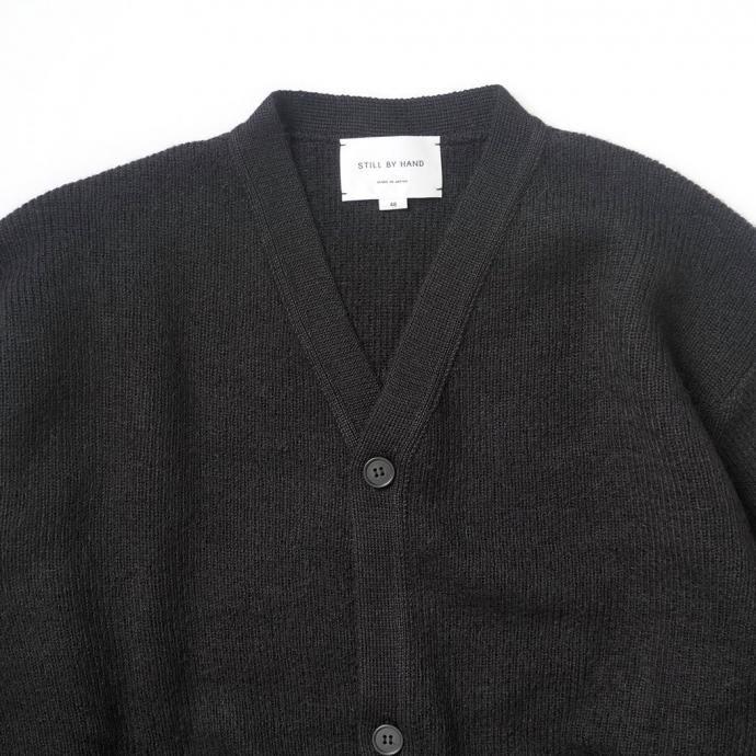 STILL BY HAND スティルバイハンド / KN06243 - BLACK アルパカ カーディガン | STILL BY HAND | 02