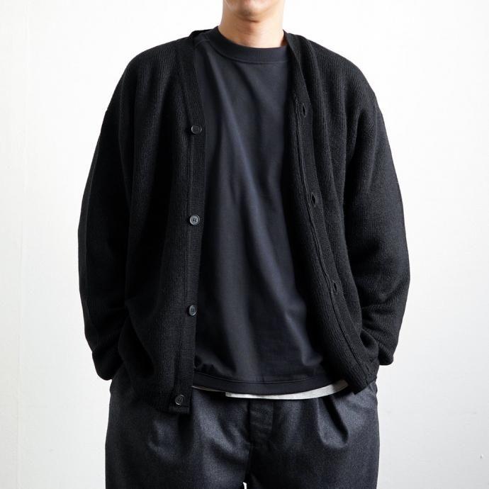 STILL BY HAND スティルバイハンド / KN06243 - BLACK アルパカ カーディガン | STILL BY HAND | 05