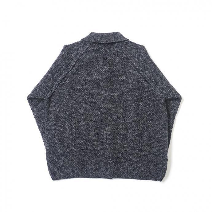 STILL BY HAND スティルバイハンド / KN04243 - MELANGE NAVY ローゲージ ニットブルゾン | STILL BY HAND | 01