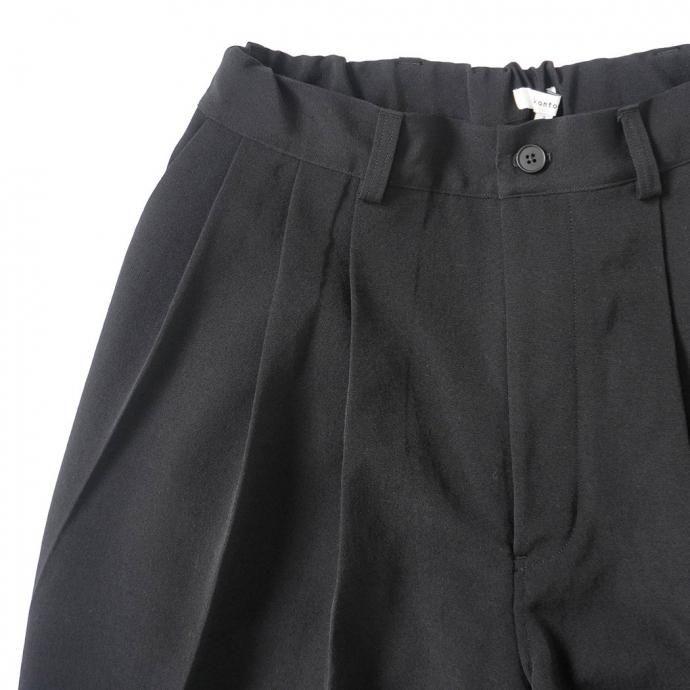 kontor / 3 PLEAT WOOL PANTS - BLACK 3タックウールパンツ KON-PT02243 |  | 03