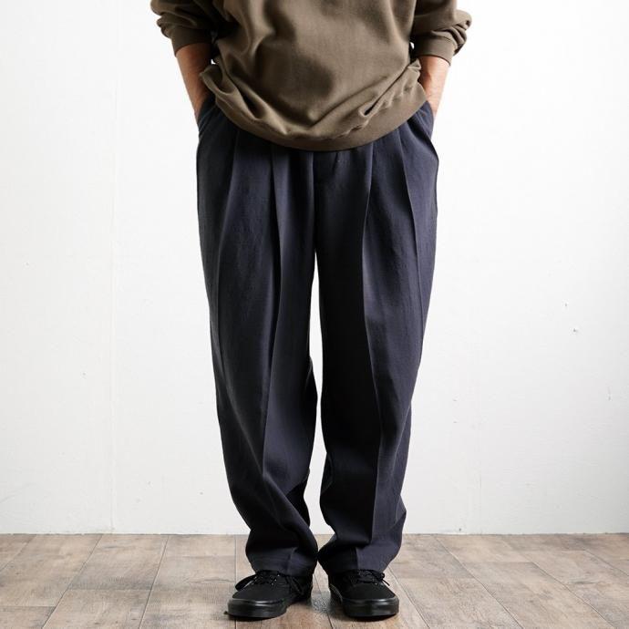 kontor / 3 PLEAT WOOL PANTS - BLACK 3タックウールパンツ KON-PT02243 |  | 07