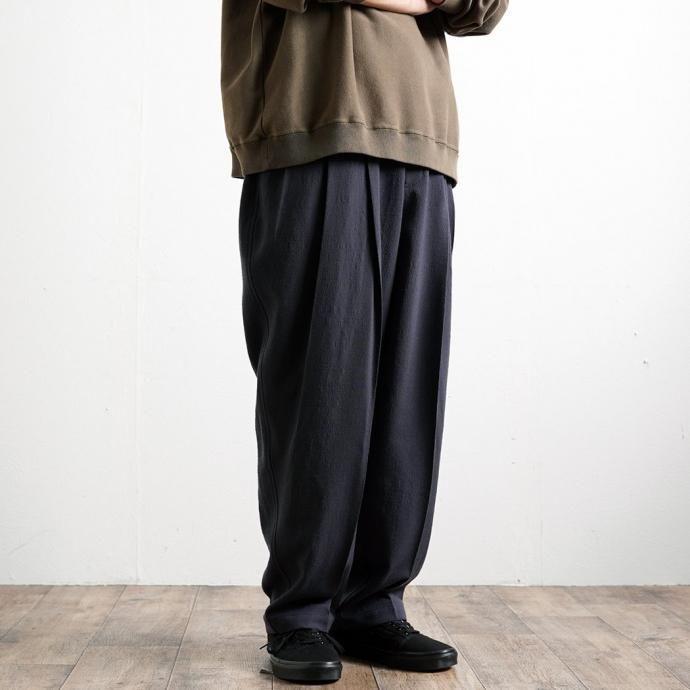 kontor / 3 PLEAT WOOL PANTS - BLACK 3タックウールパンツ KON-PT02243 |  | 08