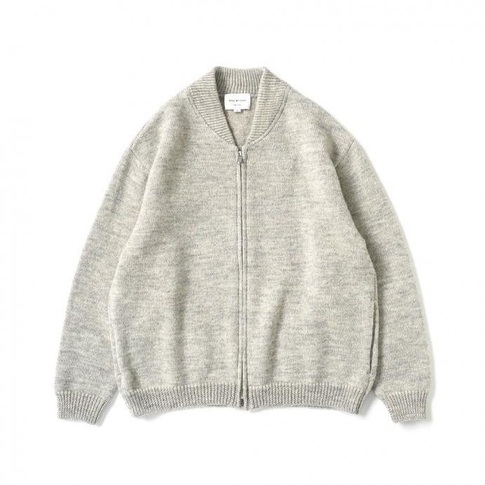 STILL BY HAND スティルバイハンド / KN05244 - GREY ジップフロント ニットブルゾン | STILL BY HAND