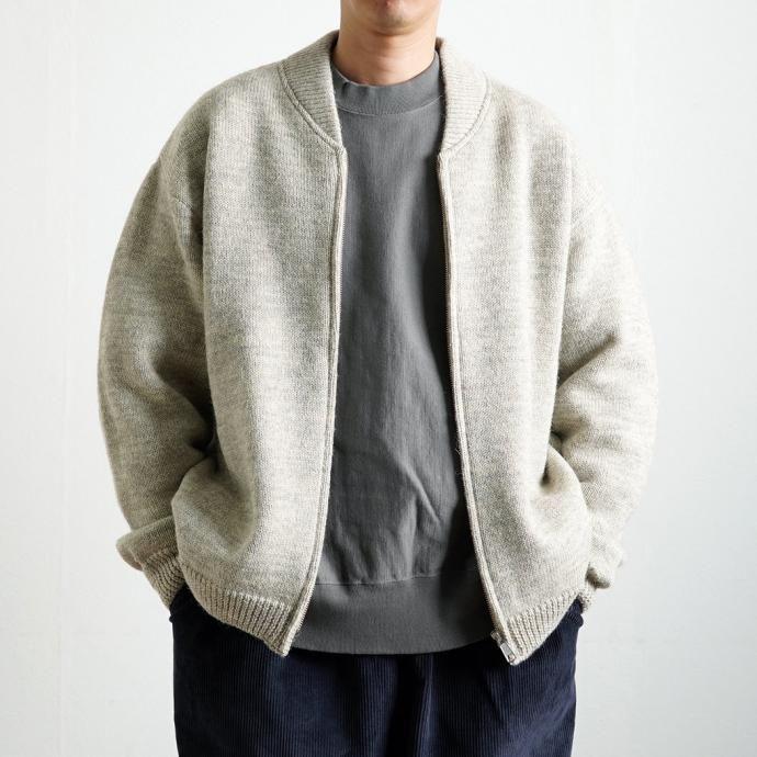 STILL BY HAND スティルバイハンド / KN05244 - GREY ジップフロント ニットブルゾン | STILL BY HAND | 09