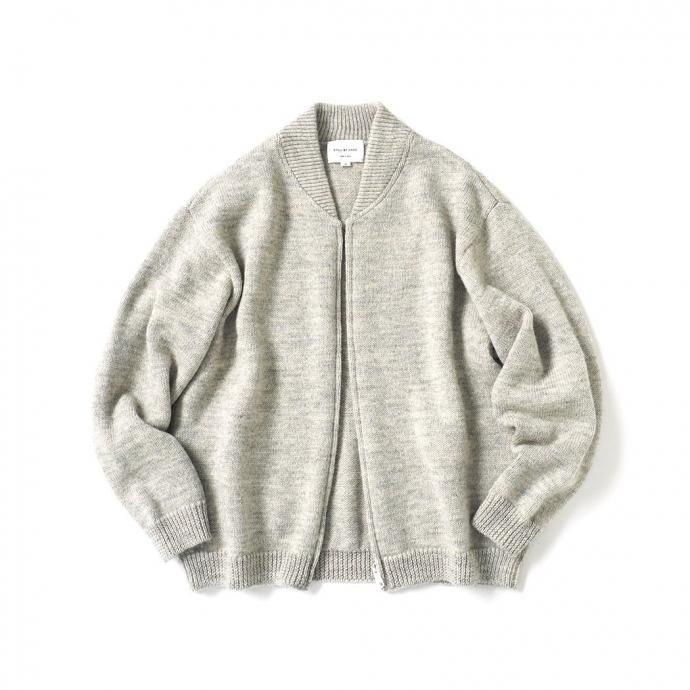 STILL BY HAND スティルバイハンド / KN05244 - GREY ジップフロント ニットブルゾン | STILL BY HAND | 02