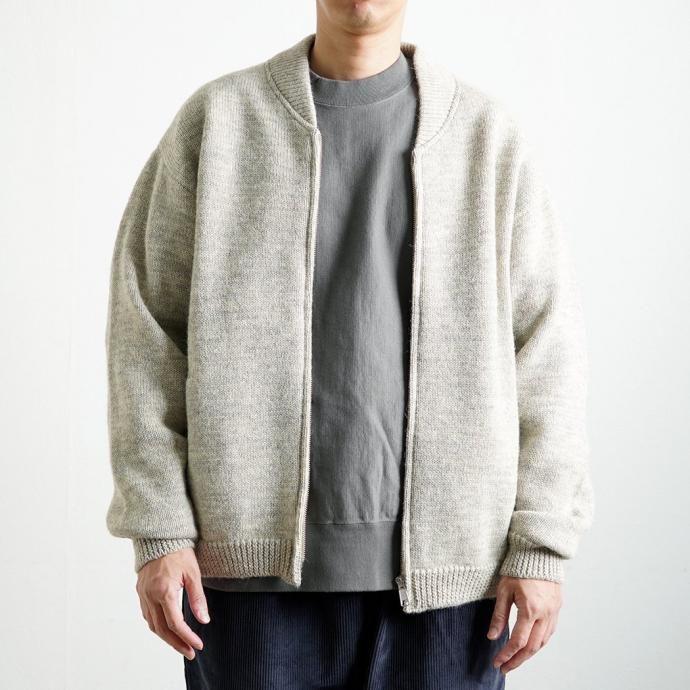 STILL BY HAND スティルバイハンド / KN05244 - GREY ジップフロント ニットブルゾン | STILL BY HAND | 05