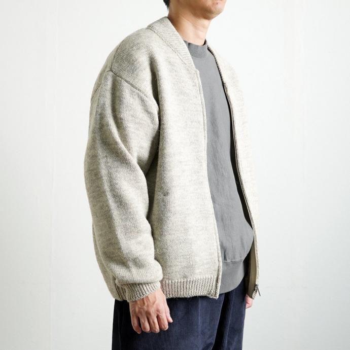 STILL BY HAND スティルバイハンド / KN05244 - GREY ジップフロント ニットブルゾン | STILL BY HAND | 06