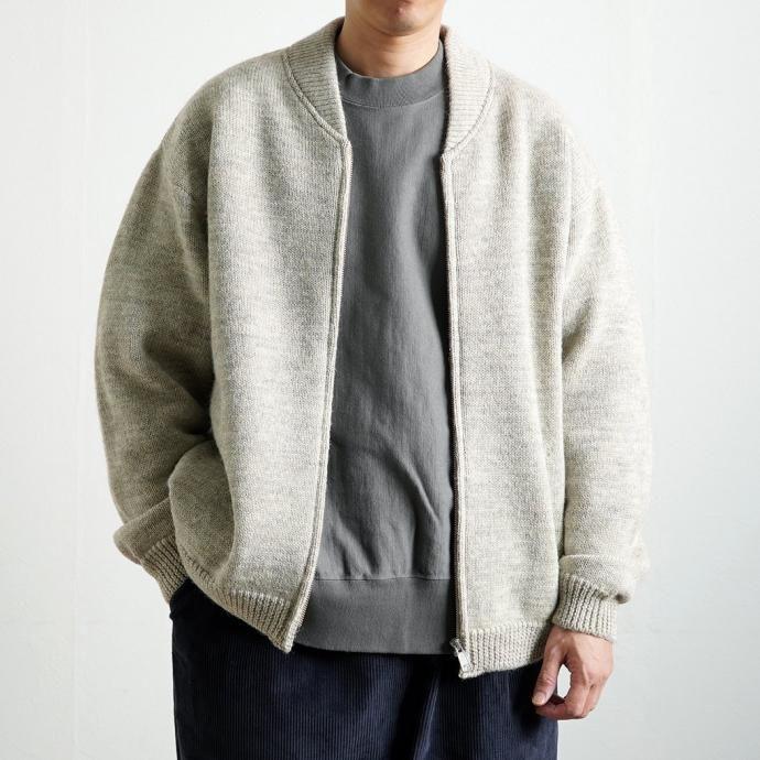 STILL BY HAND スティルバイハンド / KN05244 - GREY ジップフロント ニットブルゾン | STILL BY HAND | 07