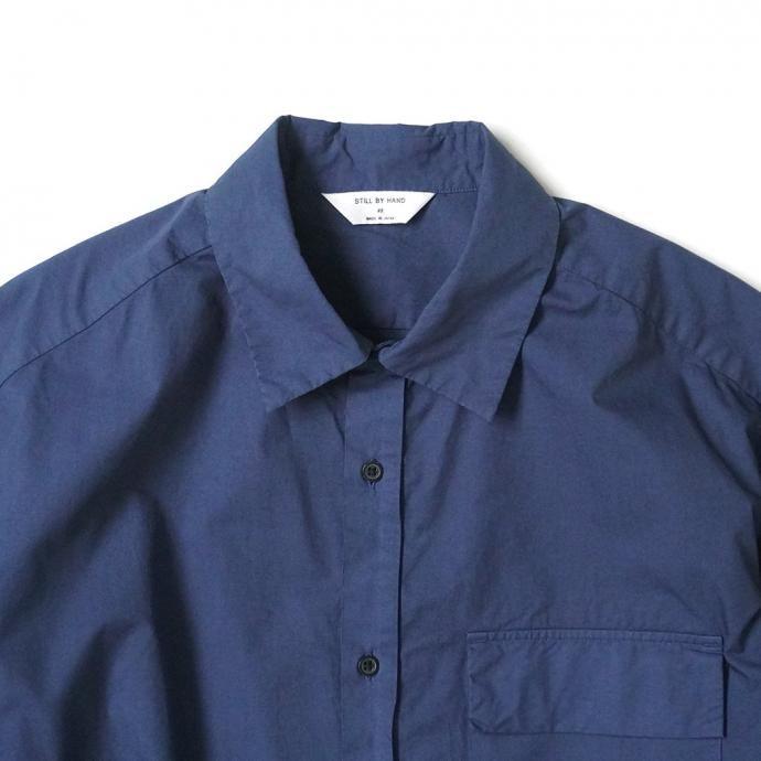 STILL BY HAND スティルバイハンド / SH01244 - INK BLUE 製品染めオーバーシャツ インクブルー | STILL BY HAND | 02
