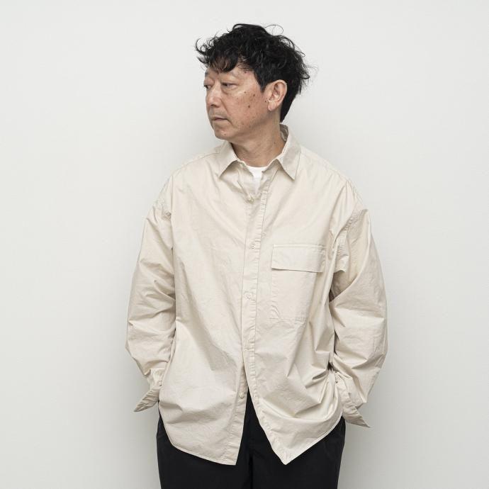 STILL BY HAND スティルバイハンド / SH01244 - INK BLUE 製品染めオーバーシャツ インクブルー | STILL BY HAND | 05