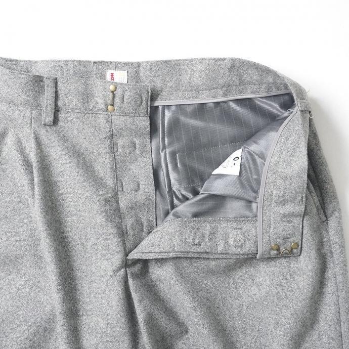 O- オー / N.N.Z. TROUSERS W ウールスラックス - L.Gray Nep 25W-08 レイチョウルイラボ | オー | 06
