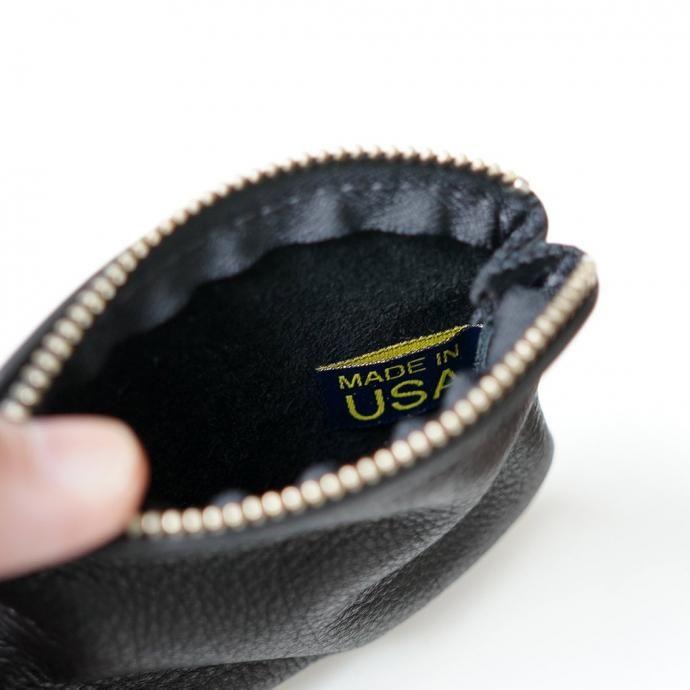MOONSHINE LEATHER COMPANY / 4-inch Zippered Pouch - Black ムーンシャインレザーカンパニー ジッパー付きポーチ 4インチ ブラック アメリカ製 Made in USA |  | 04
