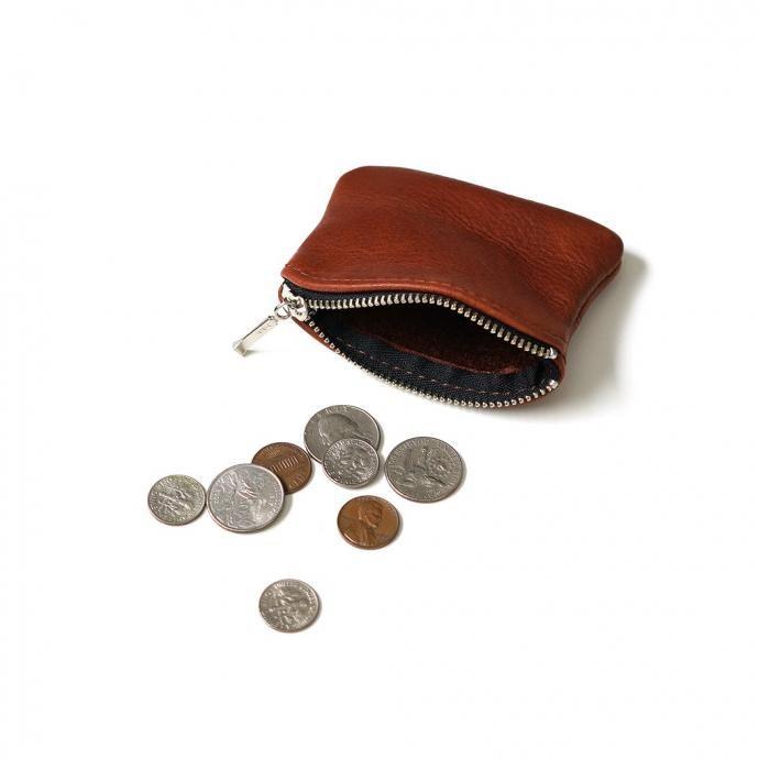 MOONSHINE LEATHER COMPANY / 4-inch Zippered Pouch - Cognac ムーンシャインレザーカンパニー ジッパー付きポーチ 4インチ コニャック アメリカ製 Made in USA |  | 02
