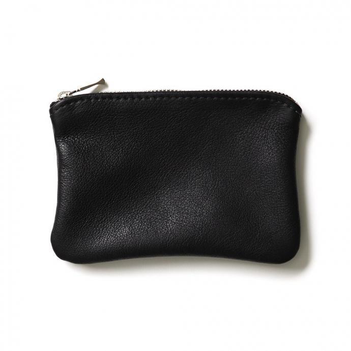 MOONSHINE LEATHER COMPANY / 6-inch Zippered Pouch - Black ムーンシャインレザーカンパニー ジッパー付きポーチ 6インチ ブラック アメリカ製 Made in USA | 