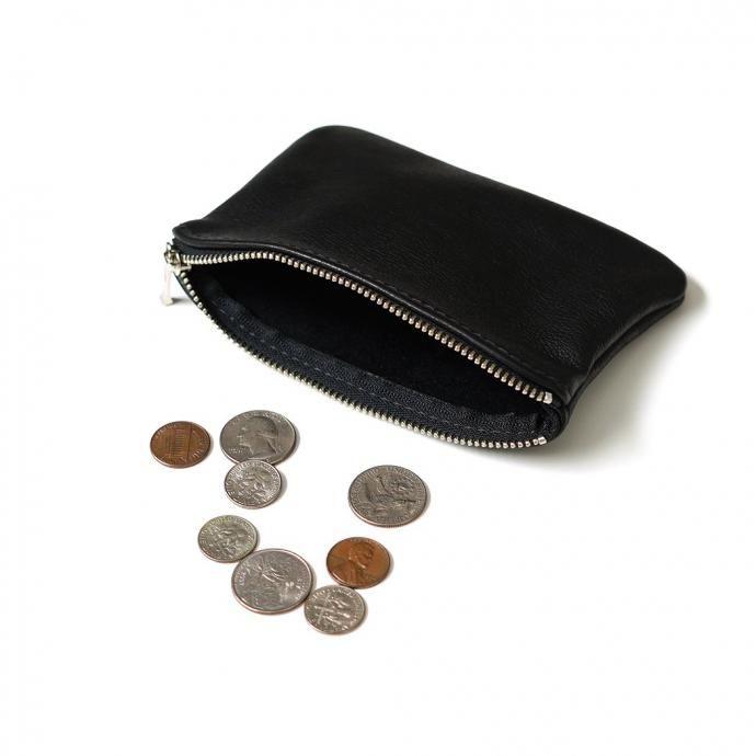 MOONSHINE LEATHER COMPANY / 6-inch Zippered Pouch - Black ムーンシャインレザーカンパニー ジッパー付きポーチ 6インチ ブラック アメリカ製 Made in USA |  | 02