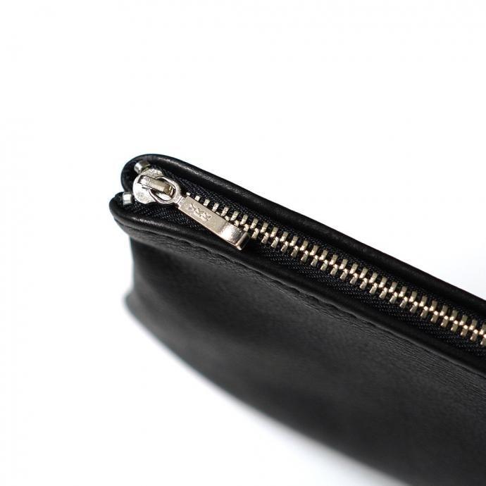 MOONSHINE LEATHER COMPANY / 6-inch Zippered Pouch - Black ムーンシャインレザーカンパニー ジッパー付きポーチ 6インチ ブラック アメリカ製 Made in USA |  | 03