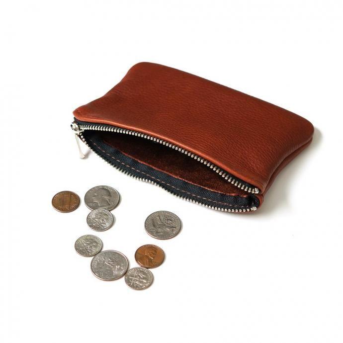 MOONSHINE LEATHER COMPANY / 6-inch Zippered Pouch - Cognac ムーンシャインレザーカンパニー ジッパー付きポーチ 6インチ コニャック アメリカ製 Made in USA |  | 02