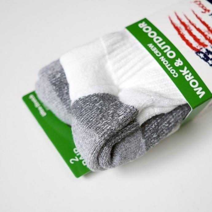 MADE IN AMERICA SOCKS / 2ペア クルーソックス ホワイト Cotton Crew 2 Pair Socks - White |  | 03