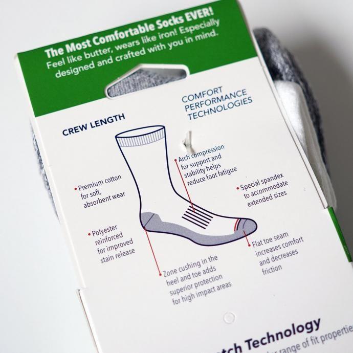 MADE IN AMERICA SOCKS / 2ペア クルーソックス ホワイト Cotton Crew 2 Pair Socks - White |  | 05