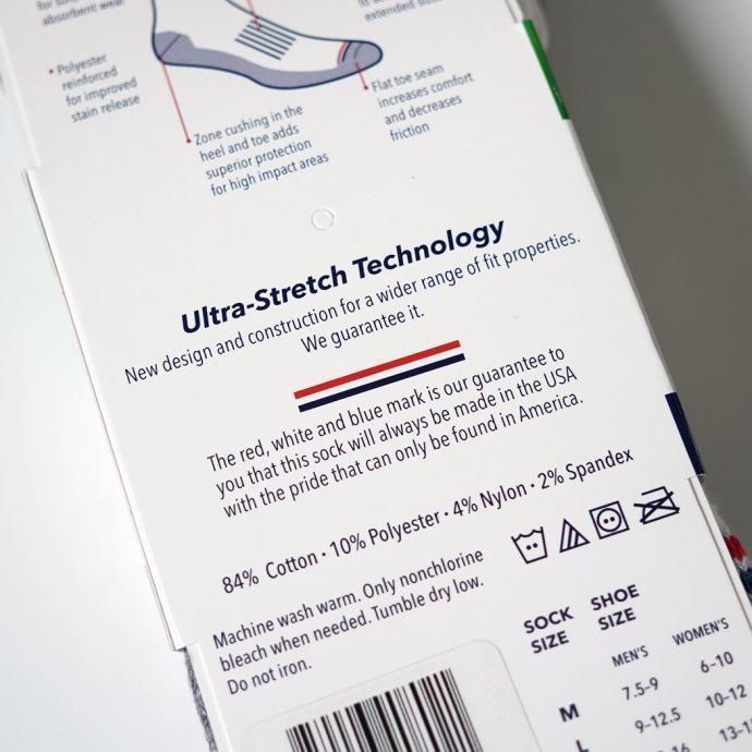 MADE IN AMERICA SOCKS / 2ペア クルーソックス ホワイト Cotton Crew 2 Pair Socks - White |  | 06