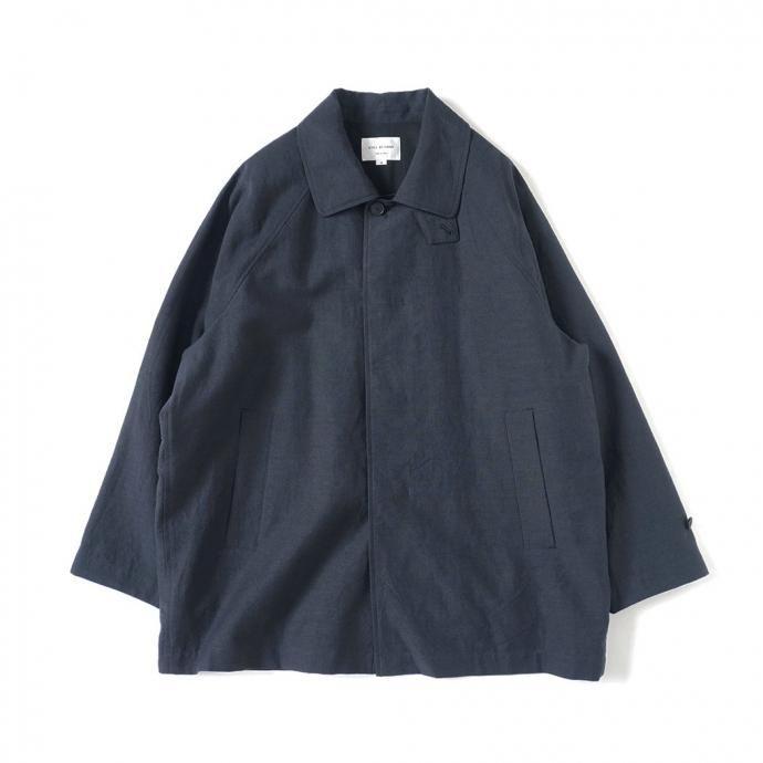 STILL BY HAND スティルバイハンド / CO01251 - NAVY リネン／コットン ハーフコート | STILL BY HAND
