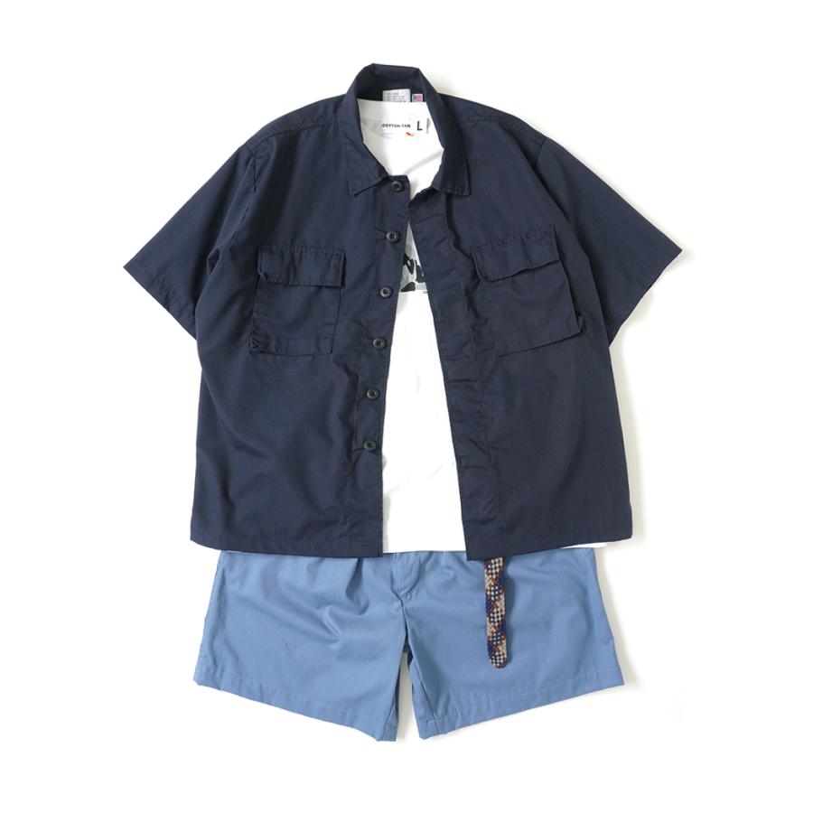 oddment / CUSTOM TACTICAL S/S SHIRTS REGULAR - Navy リメイク半袖シャツ ネイビー |  | 07