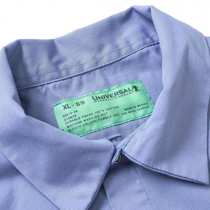 UNIVERSAL OVERALL Co. / Wrinkle-Resistant Cotton Work Shirt - Light Blue ユニバーサルオーバーオール 半袖ワークシャツ USA企画 ライトブルー | UNIVERSAL OVERALL | 04