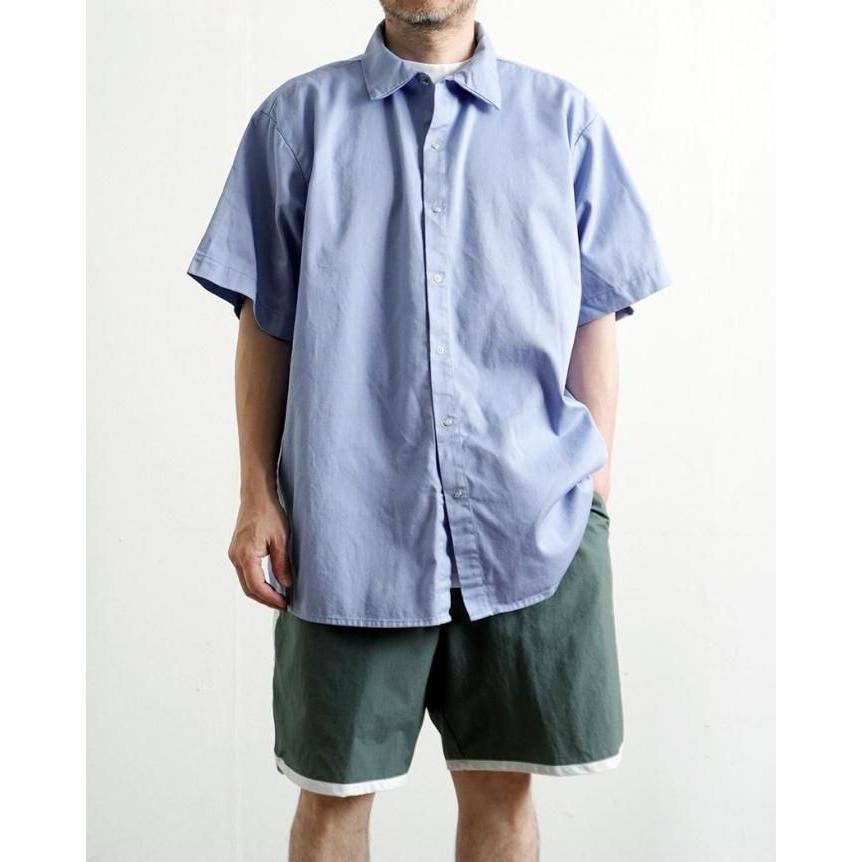 UNIVERSAL OVERALL Co. / Wrinkle-Resistant Cotton Work Shirt - Light Blue ユニバーサルオーバーオール 半袖ワークシャツ USA企画 ライトブルー | UNIVERSAL OVERALL | 05