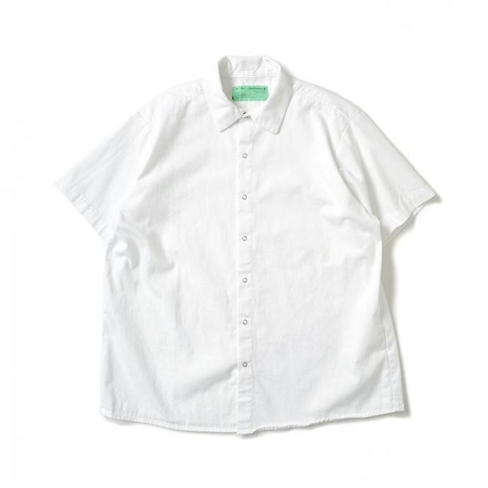 UNIVERSAL OVERALL Co. / Wrinkle-Resistant Cotton Work Shirt - White ユニバーサルオーバーオール 半袖ワークシャツ USA企画 ホワイト | UNIVERSAL OVERALL