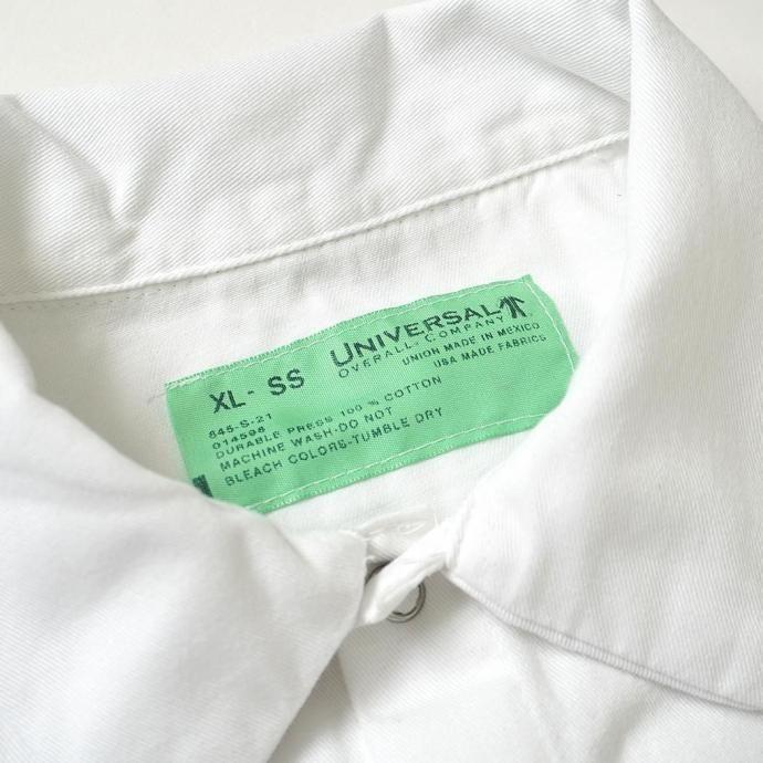 UNIVERSAL OVERALL Co. / Wrinkle-Resistant Cotton Work Shirt - White ユニバーサルオーバーオール 半袖ワークシャツ USA企画 ホワイト | UNIVERSAL OVERALL | 04