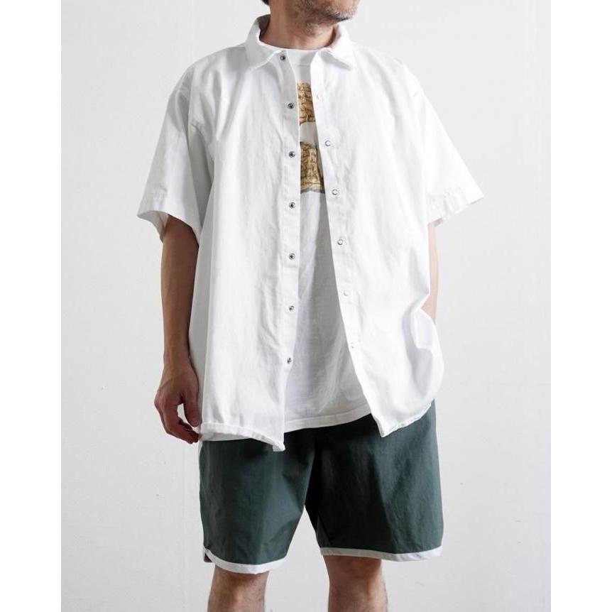 UNIVERSAL OVERALL Co. / Wrinkle-Resistant Cotton Work Shirt - White ユニバーサルオーバーオール 半袖ワークシャツ USA企画 ホワイト | UNIVERSAL OVERALL | 06