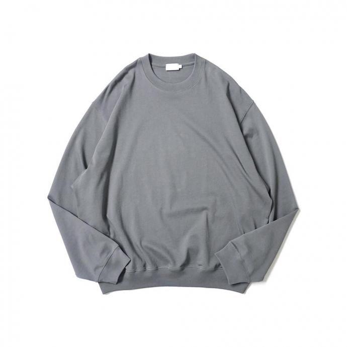 handvaerk ハンドバーク / コットン クルーネック長袖カットソー FOSSIL グレー 3505 | handvaerk