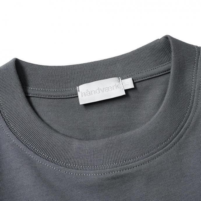 handvaerk ハンドバーク / コットン クルーネック長袖カットソー FOSSIL グレー 3505 | handvaerk | 05