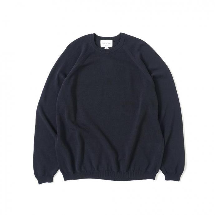 STILL BY HAND スティルバイハンド / KN04251 - NAVY 強撚コットン プルオーバーセーター ネイビー | STILL BY HAND