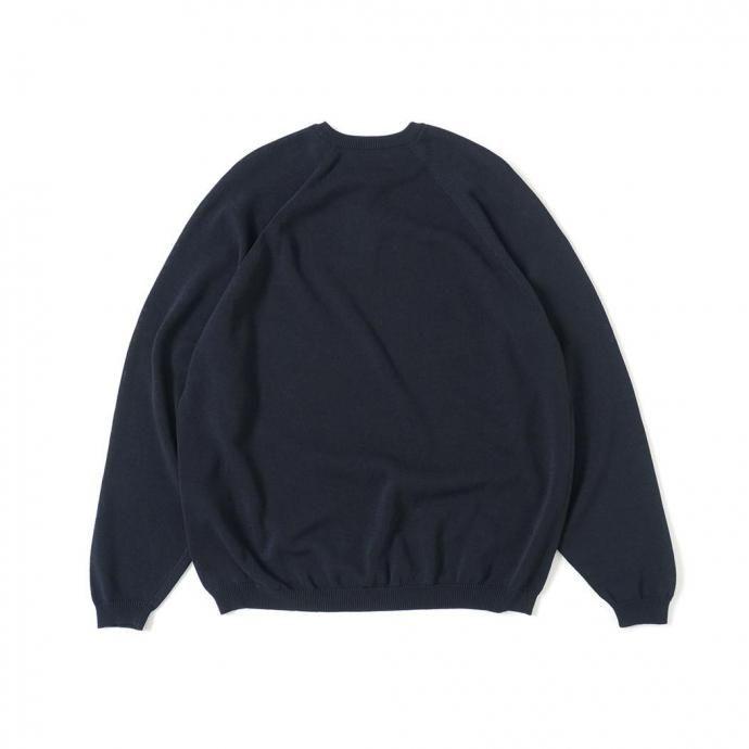 STILL BY HAND スティルバイハンド / KN04251 - NAVY 強撚コットン プルオーバーセーター ネイビー | STILL BY HAND | 01