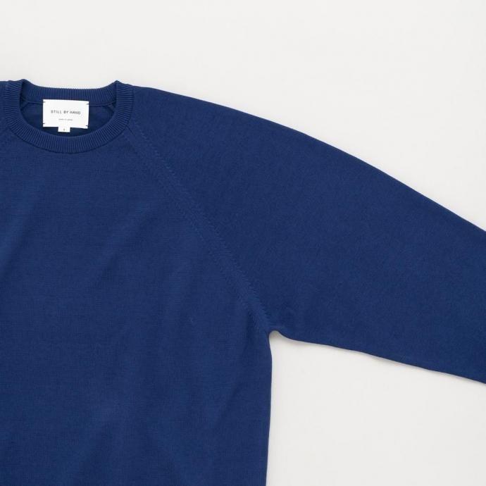 STILL BY HAND スティルバイハンド / KN04251 - NAVY 強撚コットン プルオーバーセーター ネイビー | STILL BY HAND | 04