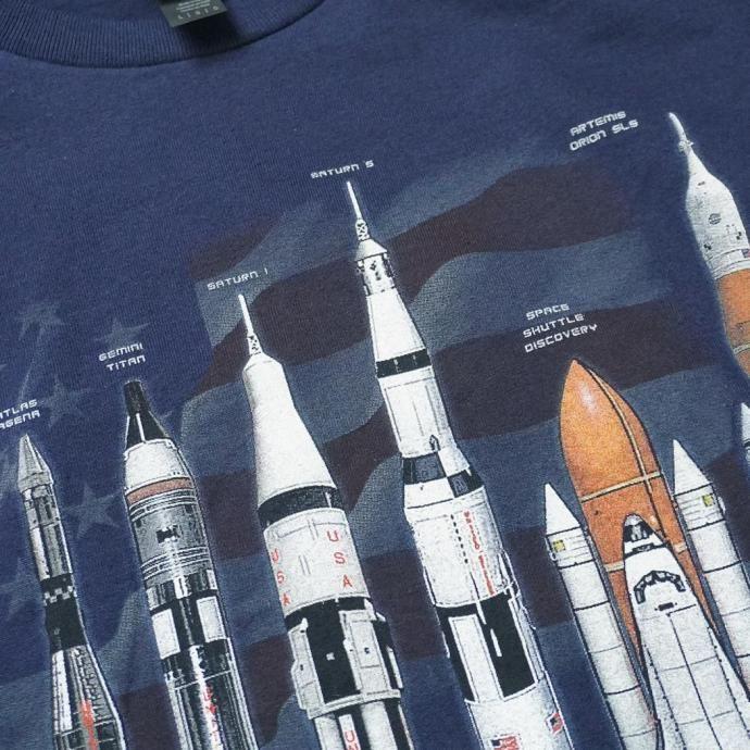 Atlas Screen Printing / Giant Leap プリントTシャツ - Navy ネイビー Wild Cotton Tee |  | 04