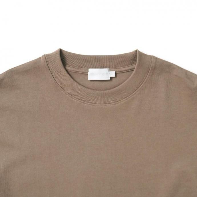 handvaerk ハンドバーク / コットン クルーネック長袖カットソー BROWN KHAKI ブラウンカーキ 3505 | handvaerk | 02