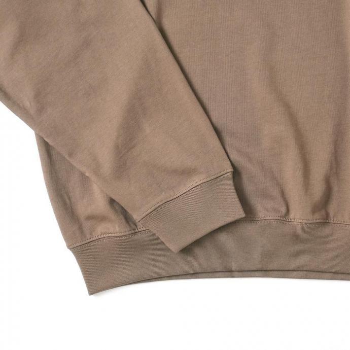 handvaerk ハンドバーク / コットン クルーネック長袖カットソー BROWN KHAKI ブラウンカーキ 3505 | handvaerk | 03
