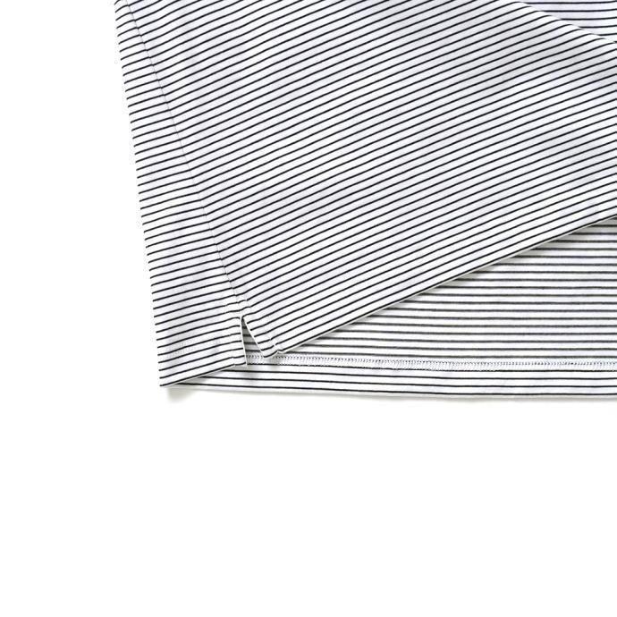 handvaerk ハンドバーク / 60/2 S/S BIG T-SHIRT STRIPE クルーネック ボーダー 半袖 ビッグTシャツ WHITE×BLACK 6524 | handvaerk | 04