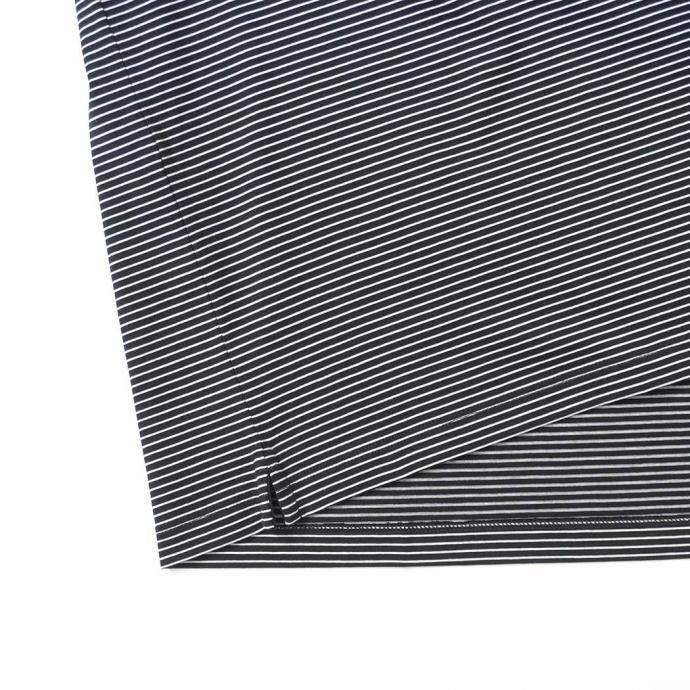 handvaerk ハンドバーク / 60/2 S/S BIG T-SHIRT STRIPE クルーネック ボーダー 半袖 ビッグTシャツ BLACK×WHITE 6524 | handvaerk | 04