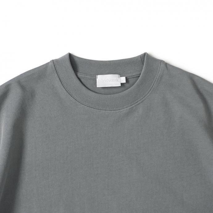 handvaerk ハンドバーク / コットン クルーネック半袖Tシャツ FOSSIL グレー 3504 | handvaerk | 02