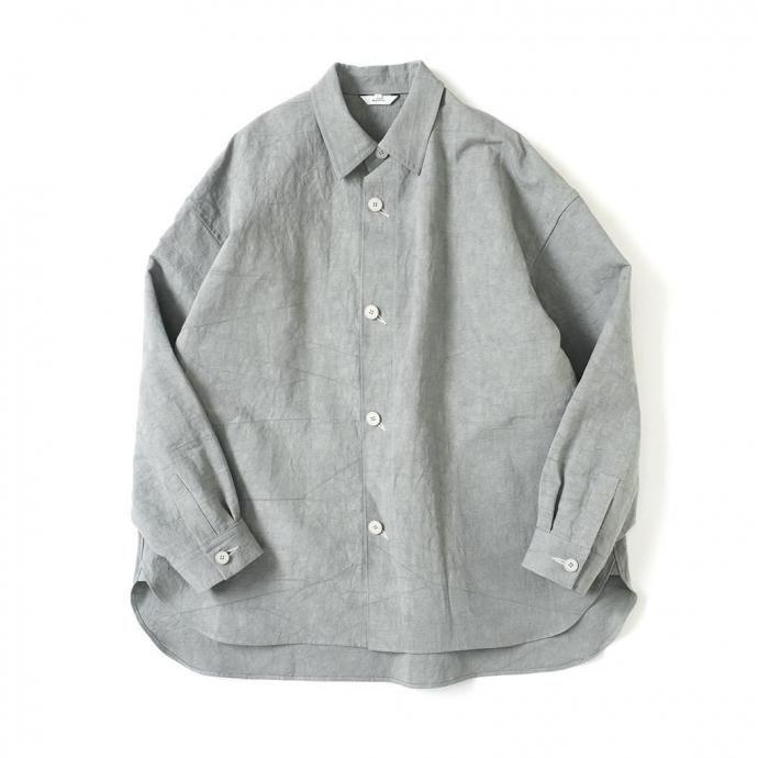 kontor / KON-BL02251 - GREY コットン／リネン シャツジャケット | 