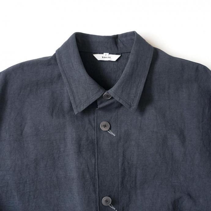 kontor / KON-BL02251 - NAVY コットン／リネン シャツジャケット |  | 02